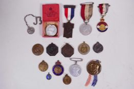 Sixteen 1937 commemorative coronation medals, in a variety of designs, materials and sizes