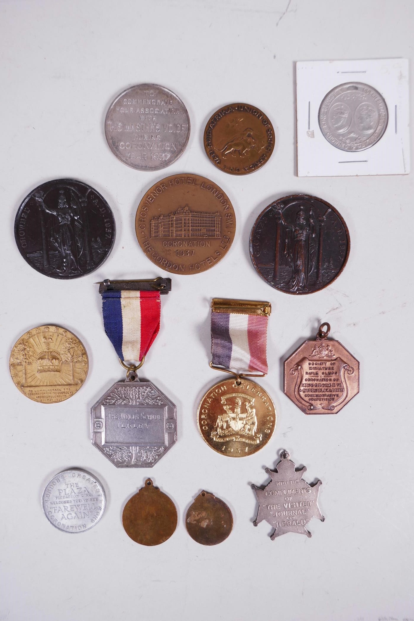 Six medals plus eight 1937 commemorative coronation medallions, including a silver medallion - Image 2 of 10