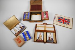 A stylish Bridge set consisting of a twin deck of 1937 coronation playing cards