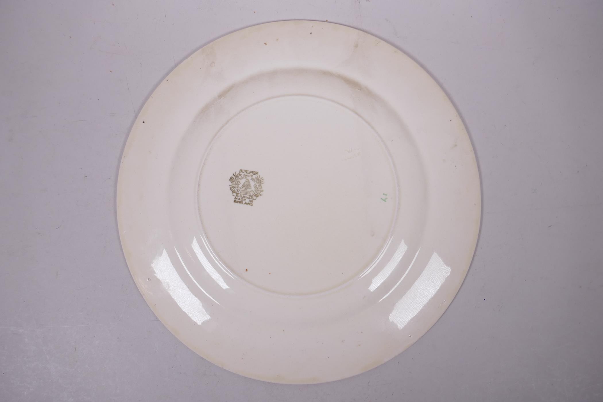 An exceptional 1937 coronation commemorative Harrods porcelain cabinet plate plus two others - Image 6 of 10