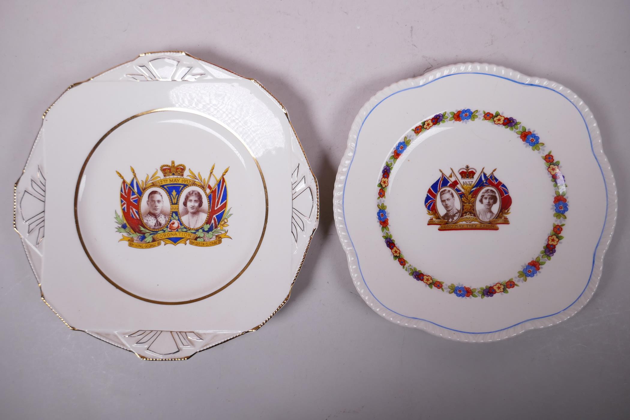 Three decorative H & K Tunstall plates issued for the 1937 coronation of George VI plus others - Image 4 of 15