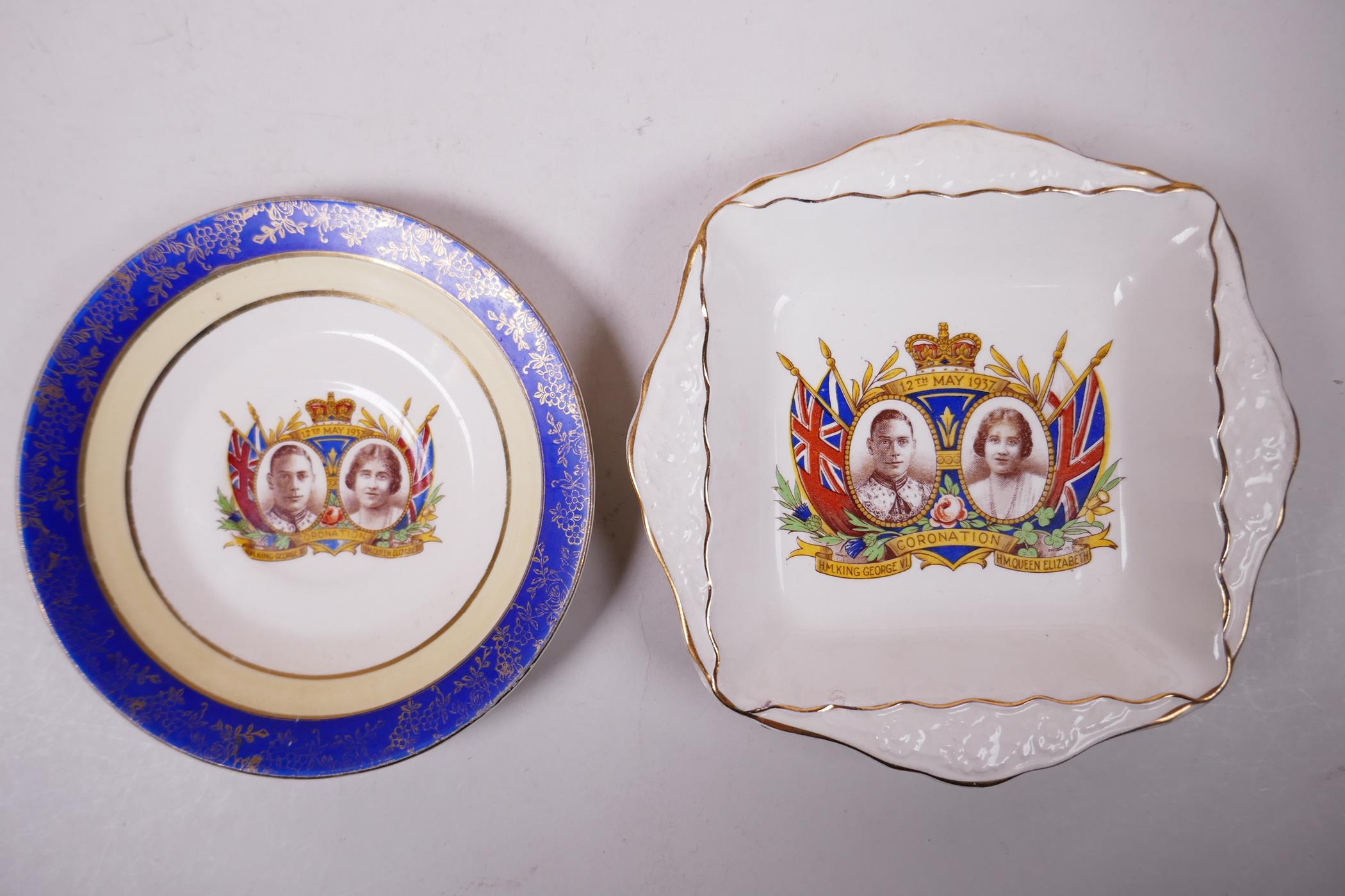 Three decorative H & K Tunstall plates issued for the 1937 coronation of George VI plus others - Image 2 of 15
