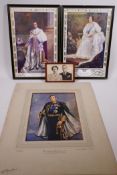 Frank E Beresford (British, 1881-1967), George VI wearing a cape, signed lithograph