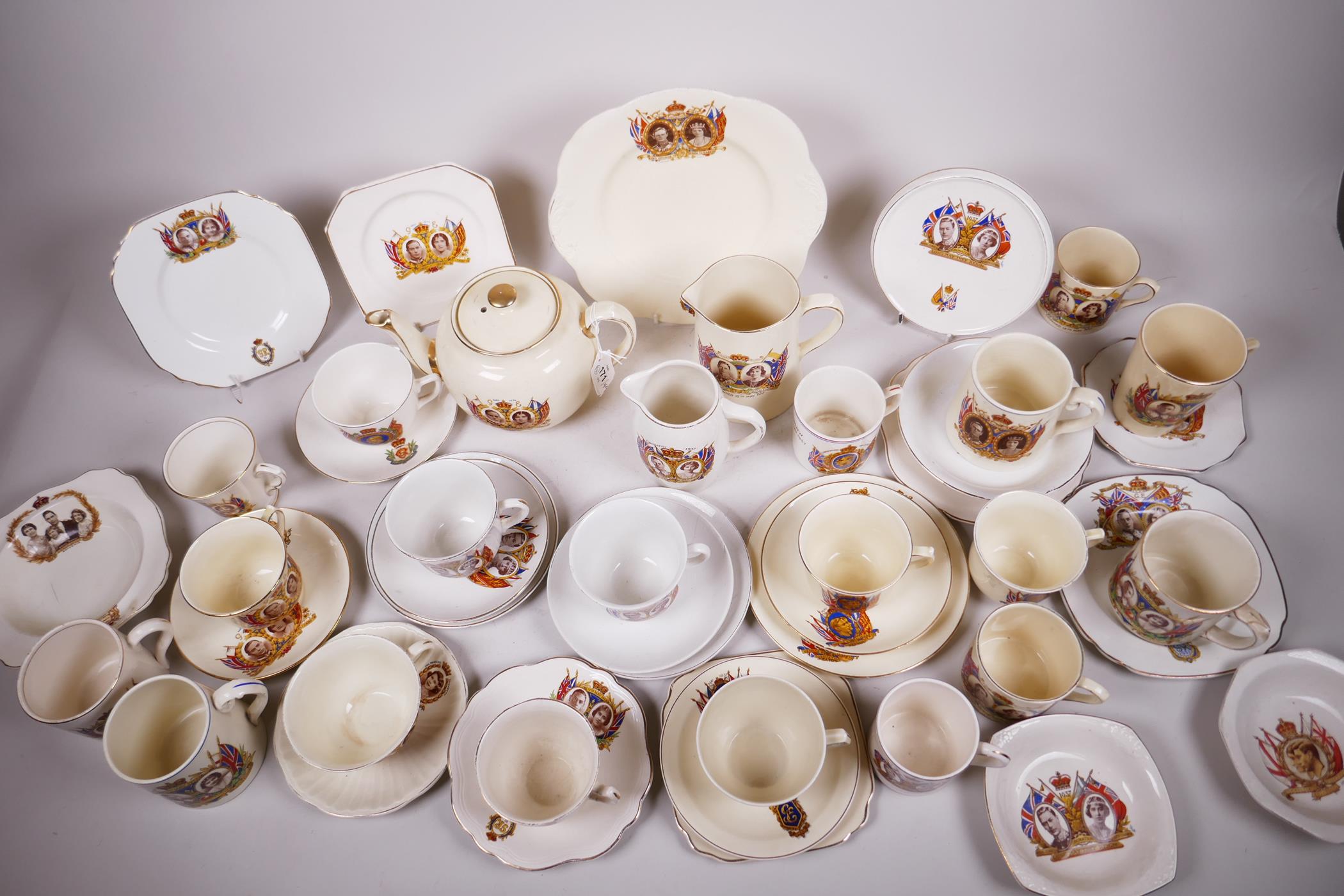 A large quantity of 1937 coronation commemorative tea ware, all with Royal portraits