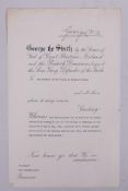 An original autograph of King George VI (1895-1952, King of England), dated 1943