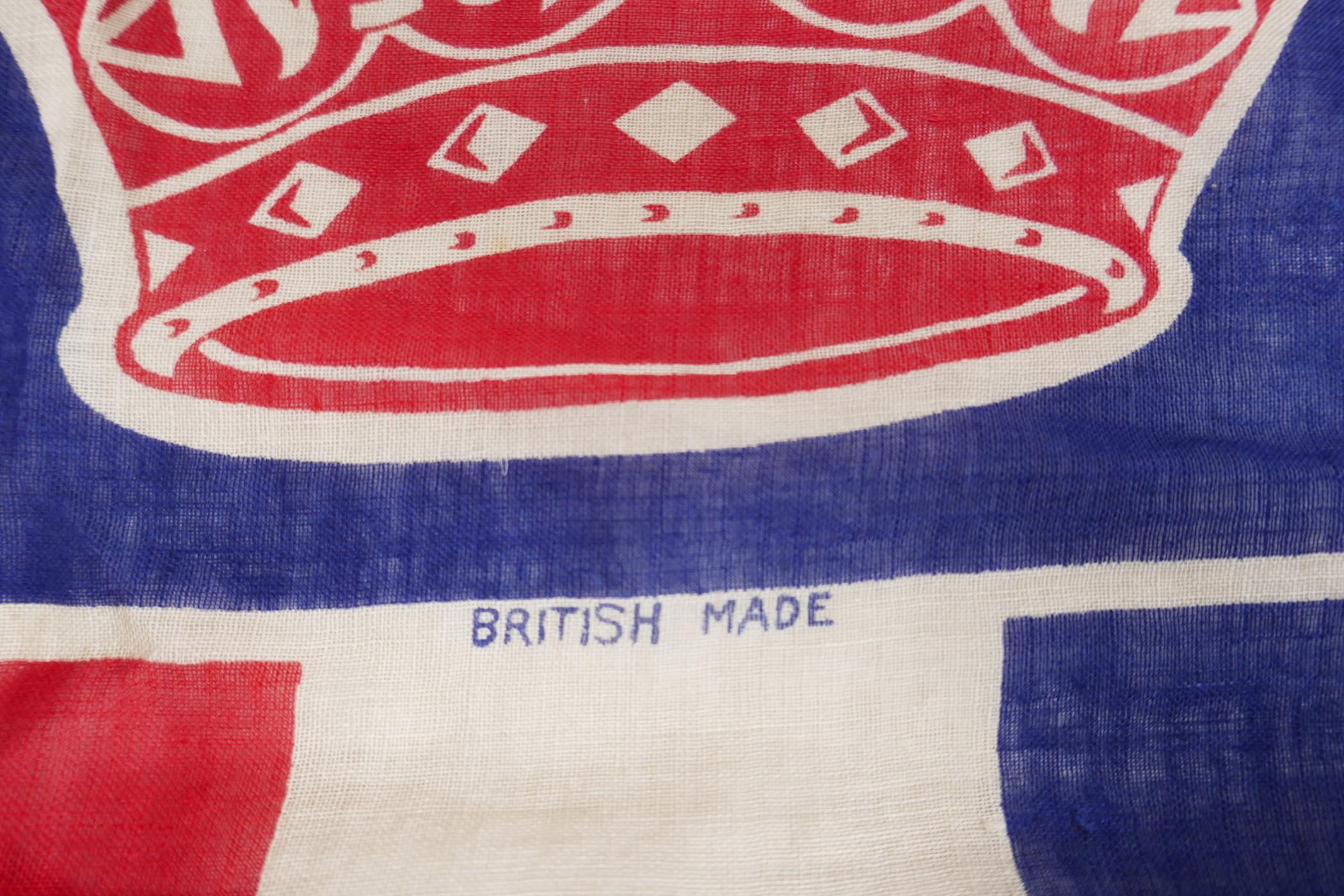 Three 1937 coronation flags in red, white and blue; a full size coronation bunting flag - Image 4 of 5