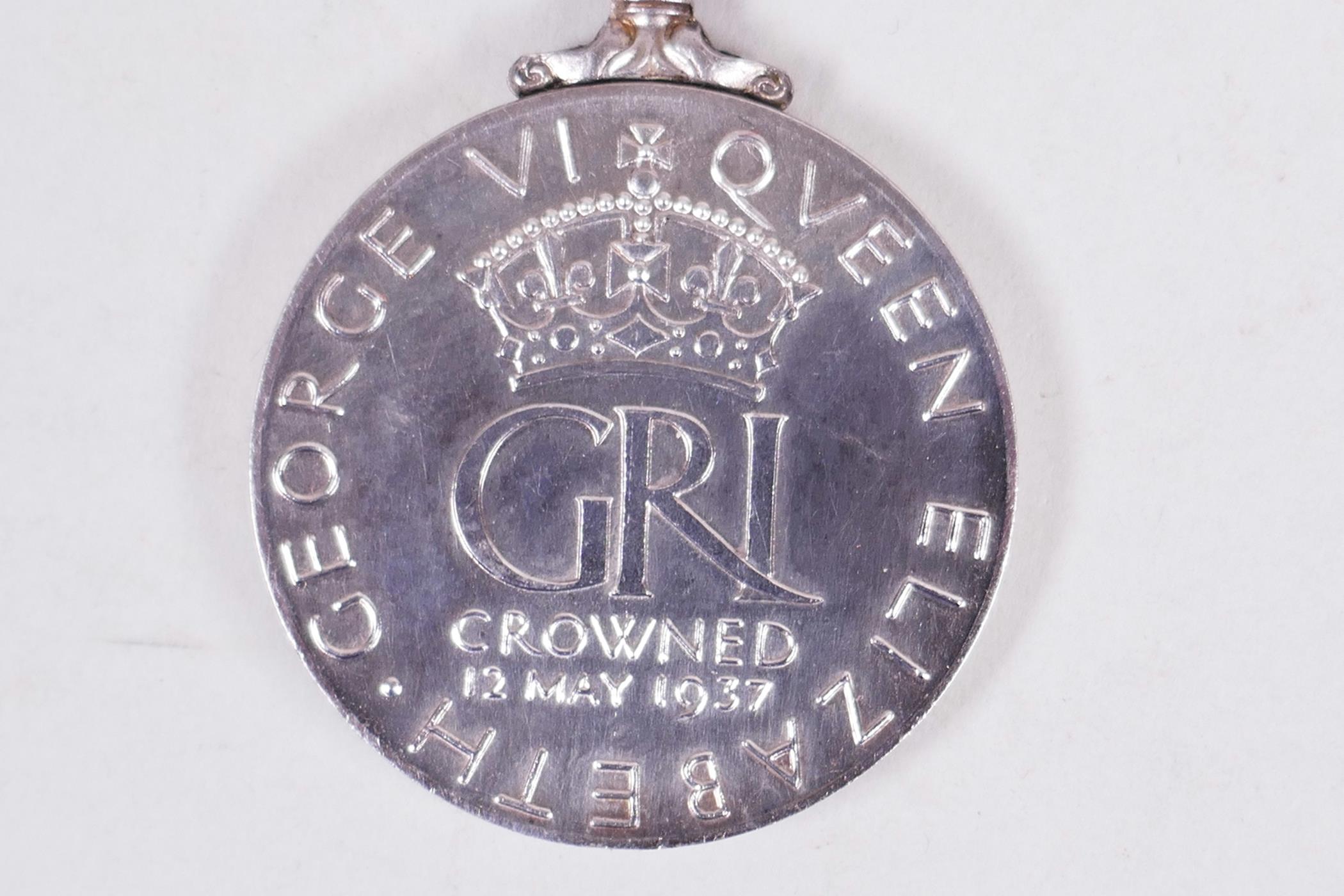 The Official 1937 Coronation Medal of George VI, solid silver medal (hallmarked) - Image 5 of 5