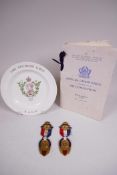 Of RAOB and Masonic interest: two well cast L Simpson & Co (London) enamelled medals