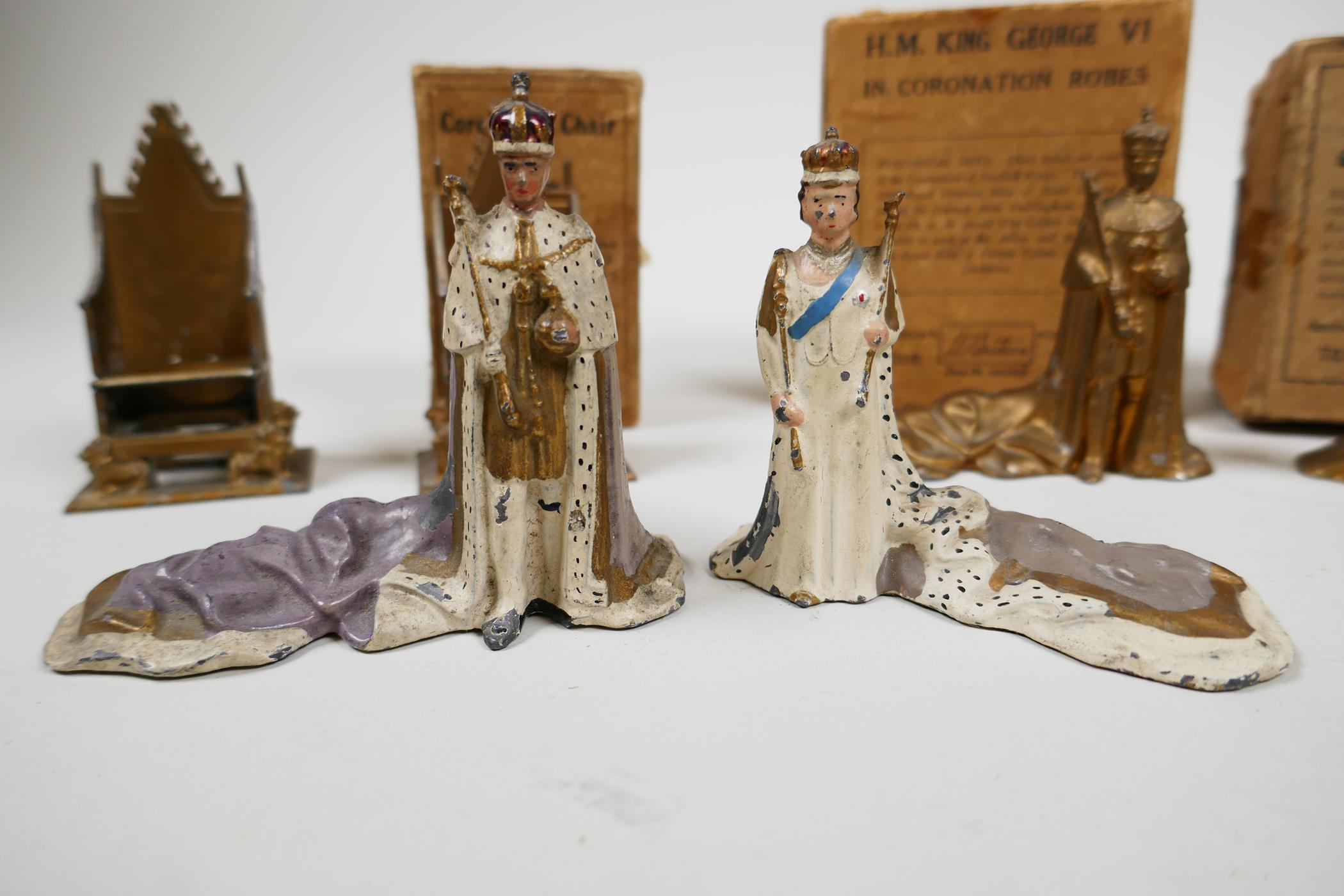 Eight rare W Britain Ltd hollow-cast lead figures commemorating the 1937 coronation - Image 2 of 12