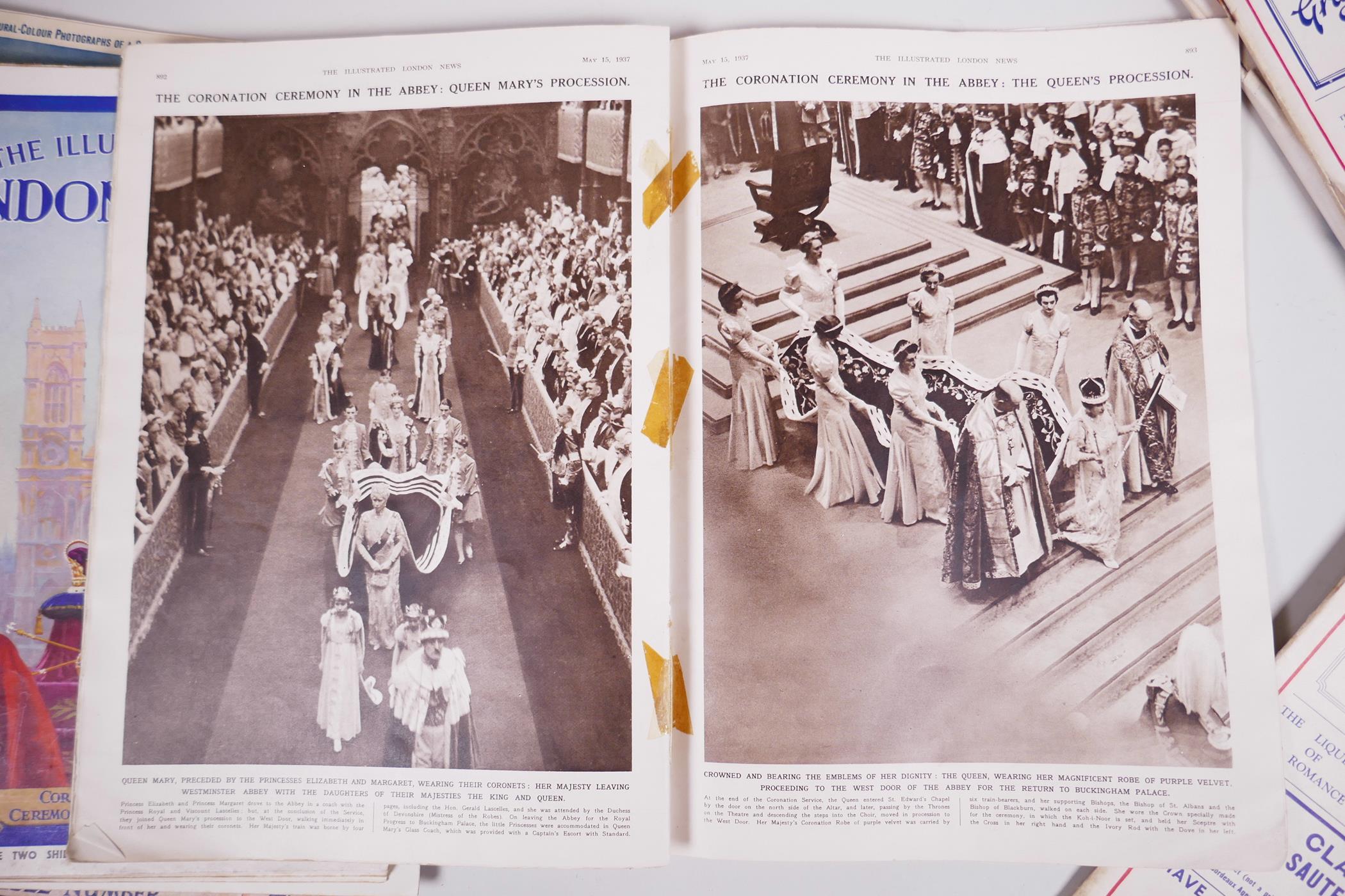 Ten issues of The Illustrated London News, including the Coronation Record Number 1937 - Image 5 of 6