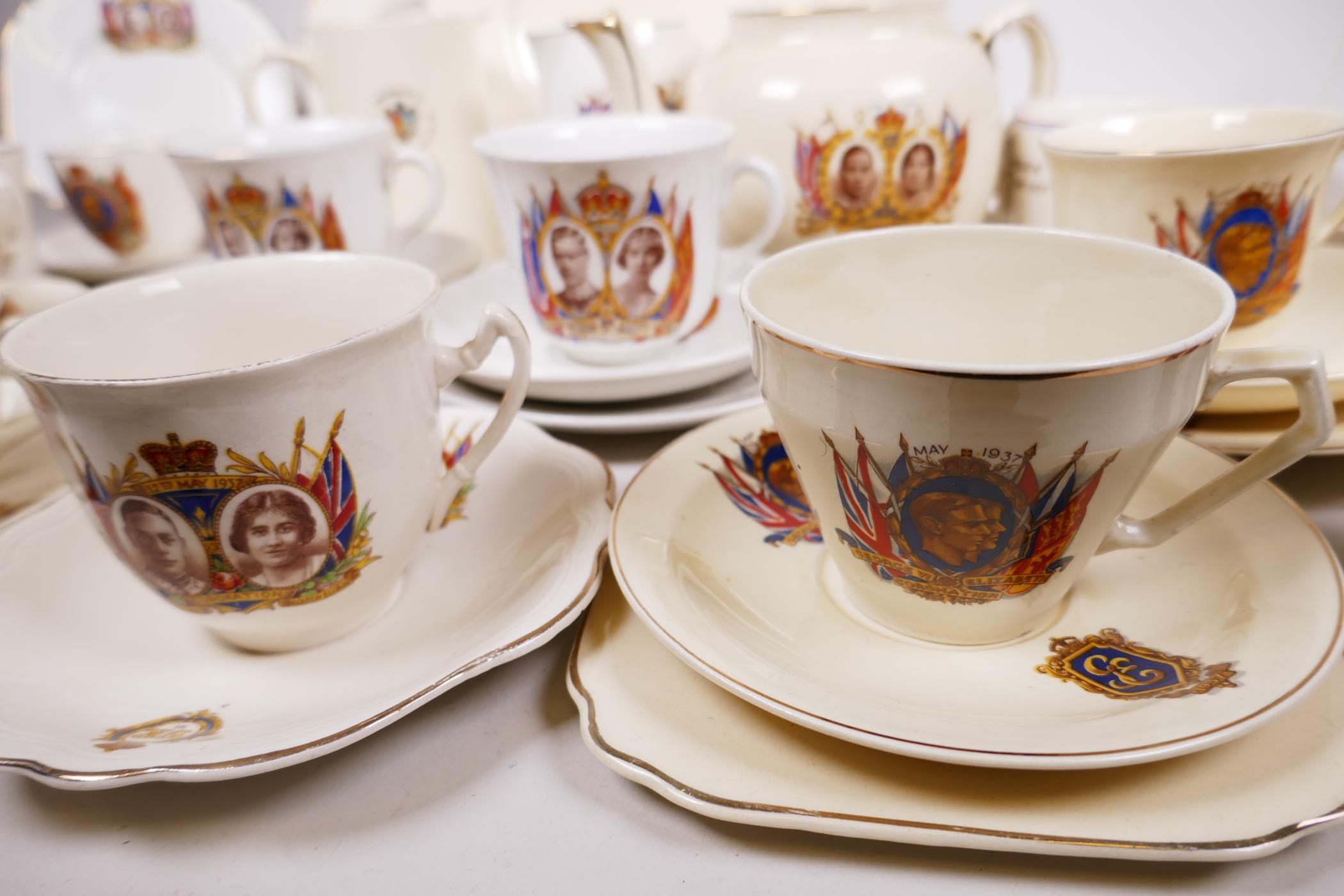 A large quantity of 1937 coronation commemorative tea ware, all with Royal portraits - Image 13 of 16