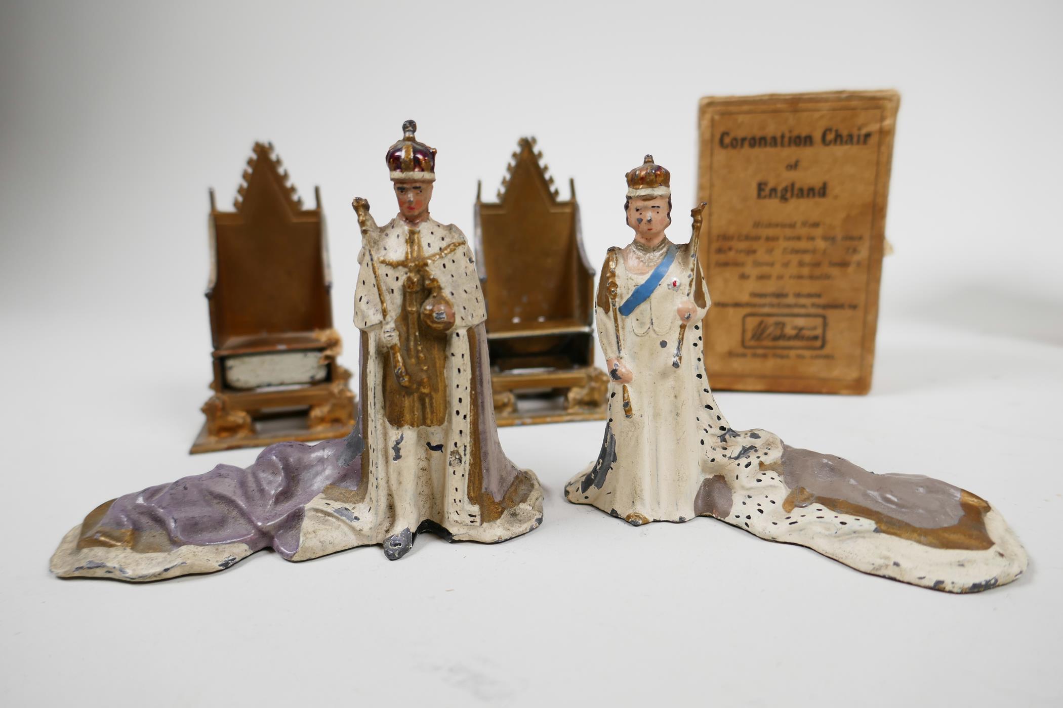Eight rare W Britain Ltd hollow-cast lead figures commemorating the 1937 coronation - Image 4 of 12