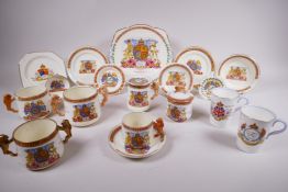 A collection of commemorative Paragon China items produced for the 1937 coronation