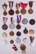 Twenty two 1937 commemorative coronation medals, in a variety of designs, materials and sizes,