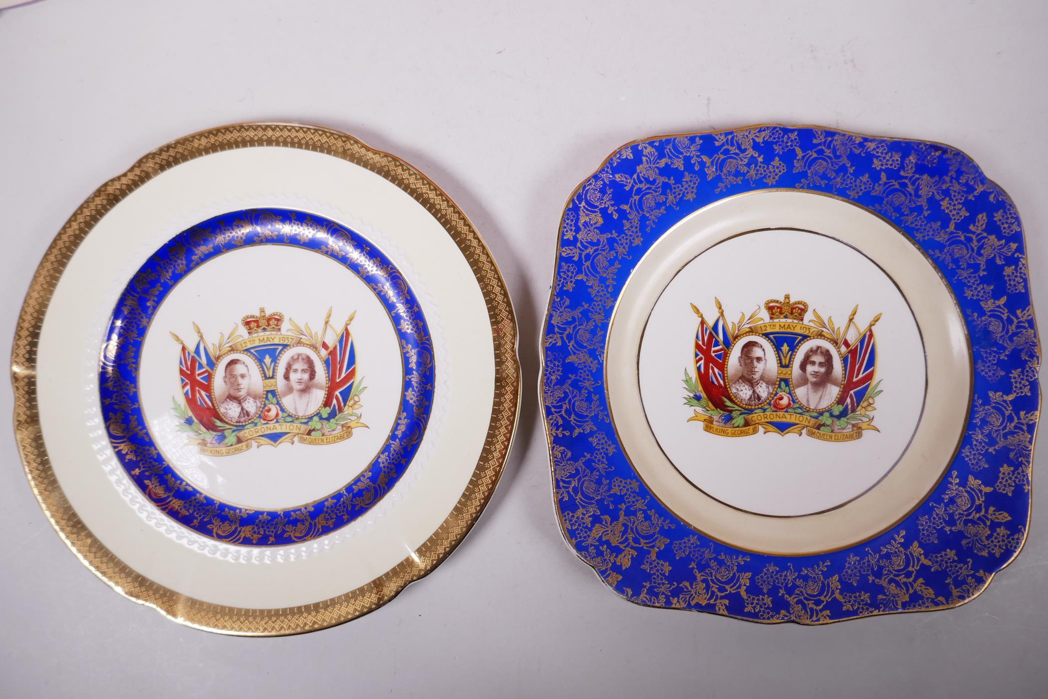 Three decorative H & K Tunstall plates issued for the 1937 coronation of George VI plus others - Image 6 of 15