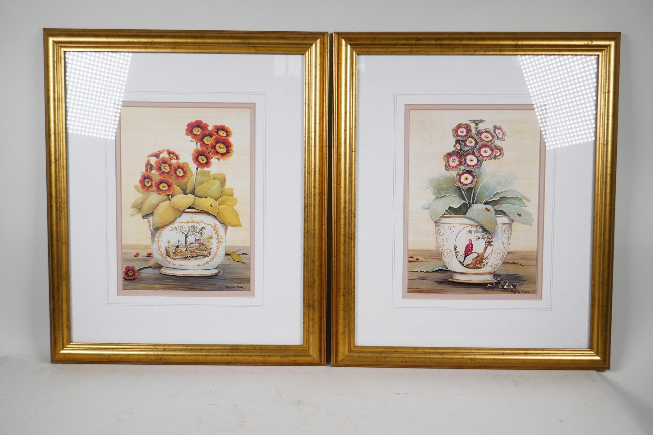 Phyllida Riddell (English, C20th), a pair of botanical prints in good gilt frames, 18" x 15"; C. - Image 3 of 9