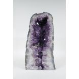 An amethyst geode, 13½" high x 17½" wide