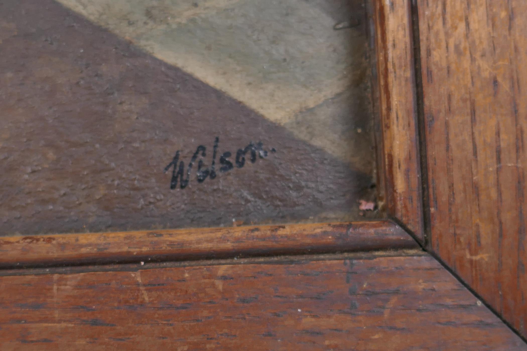 A two sided equestrian portrait, in an oak frame, the horses named indistinctly, C19th, oil on - Image 4 of 6