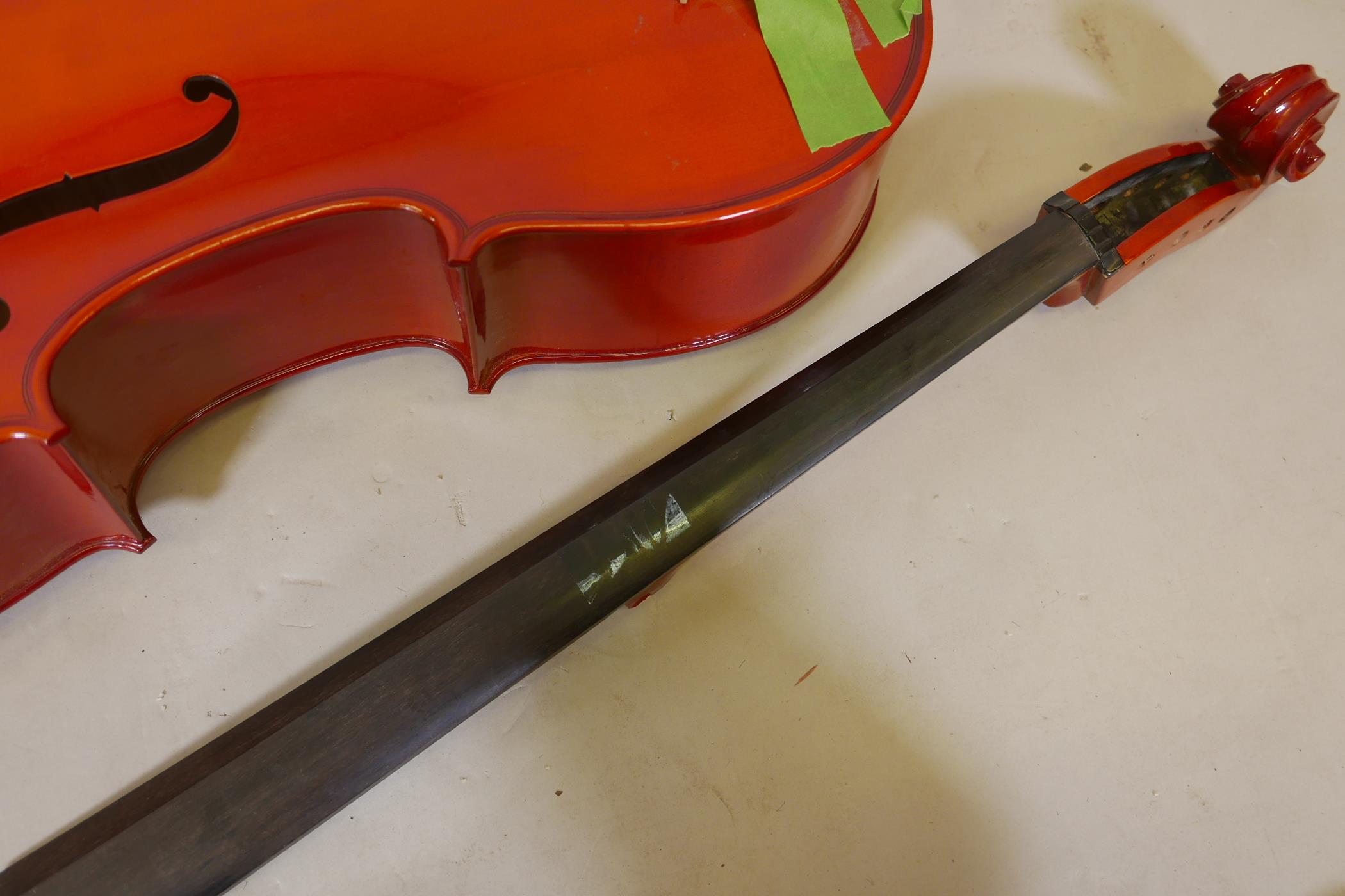 A cello for restoration, no tuning pegs - Image 4 of 4