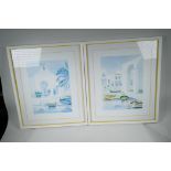 A pair of contemporary furnishing colour prints of Venetian scenes