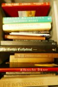 A box of good reference books, mainly art subjects including Monet, the Impressionists, Durer,