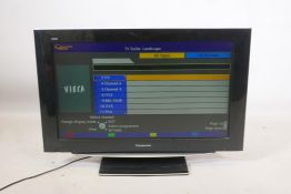 A Panasonic Viera 32" HD TV, model TX-32LZD85, with remote