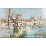 Letellier, lithograph, winter wetlands scene, pencil signed and titled, authentication label