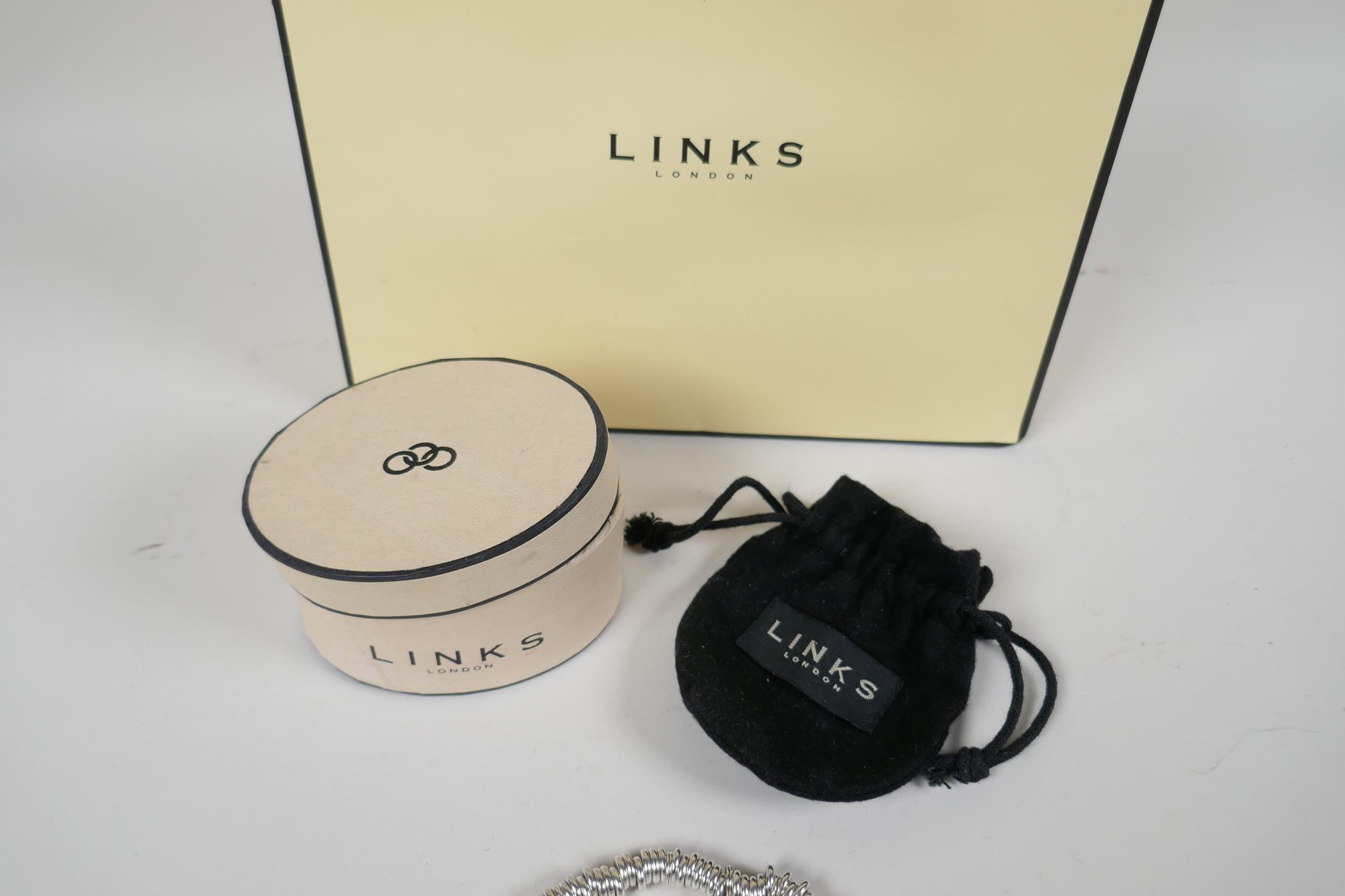 A Links of London silver bangle (54 grams), comes with all original packaging - Image 3 of 3