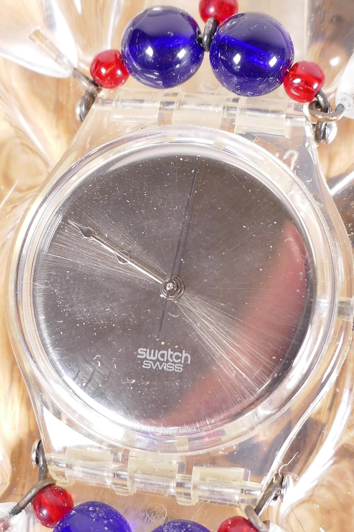 A Swatch Chandelier ladies' wristwatch with glass stand and original box - Image 4 of 5