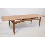 A G Plan, E. Gomme teak coffee table, 54" x 19½", 16" high