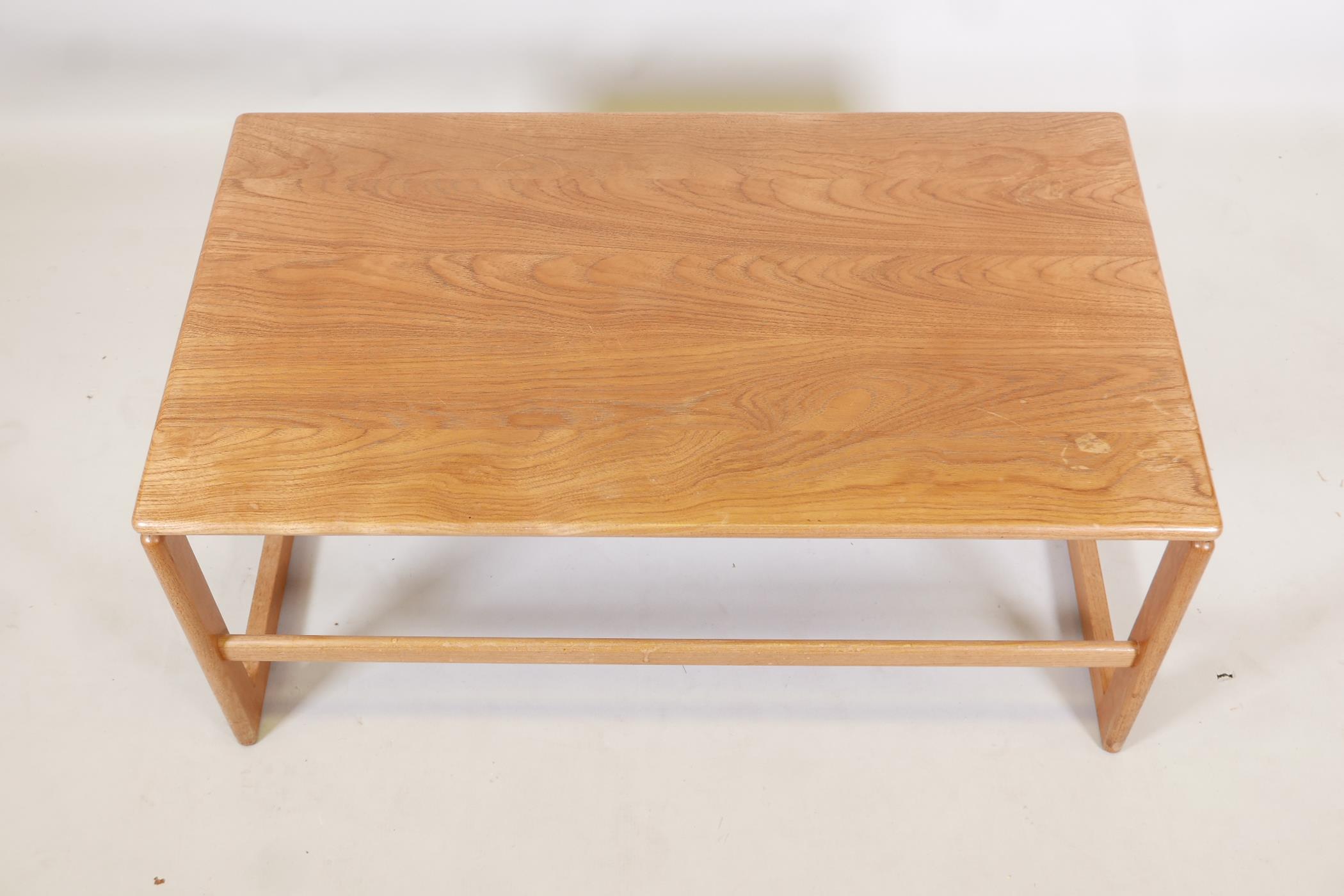 A mid century teak coffee table, 35" x 20" x 16" - Image 3 of 3