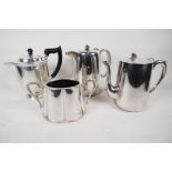 A Garrard and Co Regent plate coffee pot, and an additional two Hotel Ware coffee pots and two