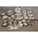 An extensive Royal Albert Old Country Rose dinner, tea and coffee service comprising eight place