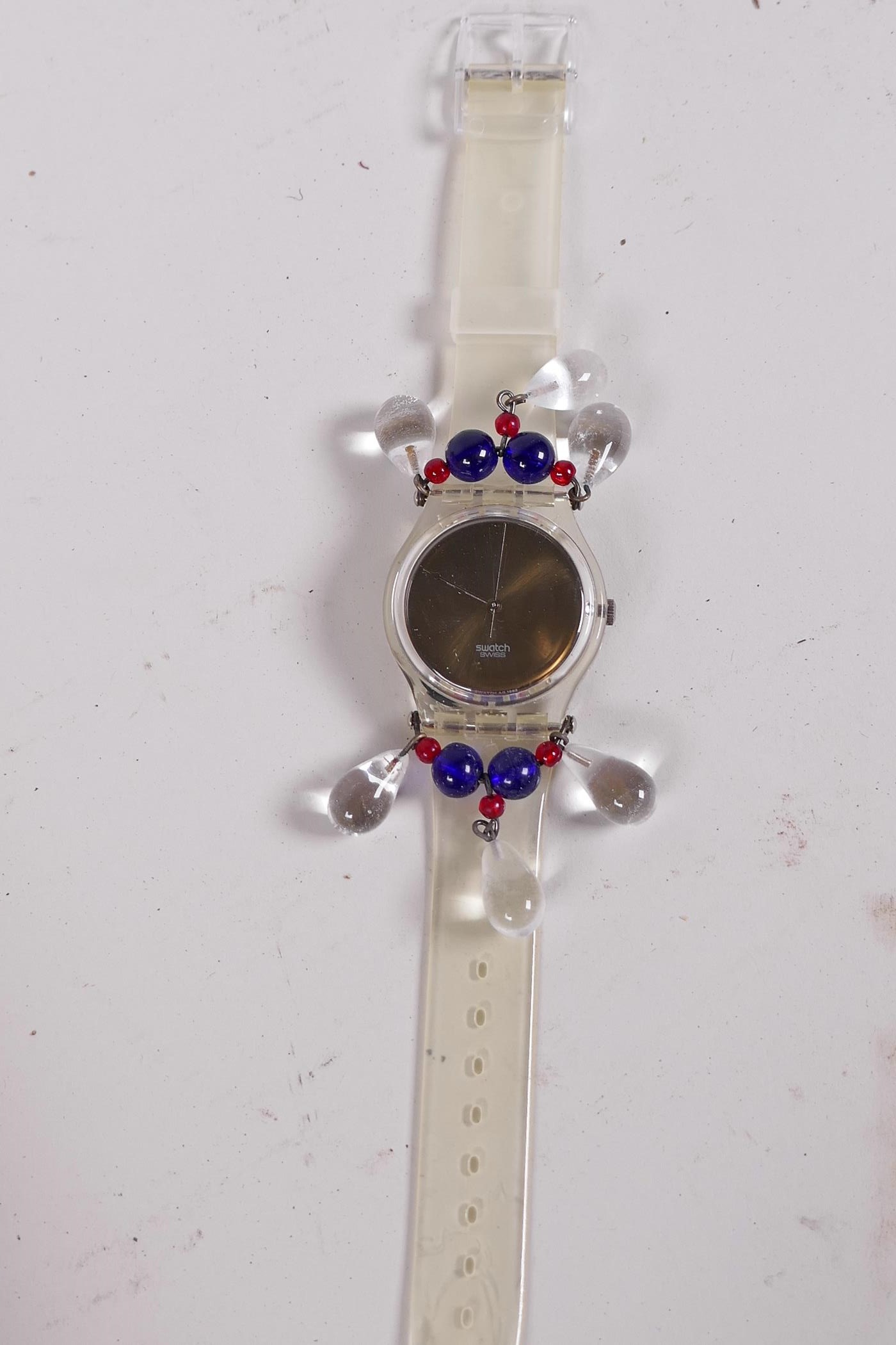 A Swatch Chandelier ladies' wristwatch with glass stand and original box - Image 5 of 5