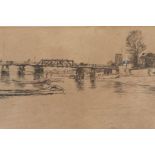 After James Whistler (American, 1834-1903), 'Chelsea', 1879, etching and drypoint printed in black