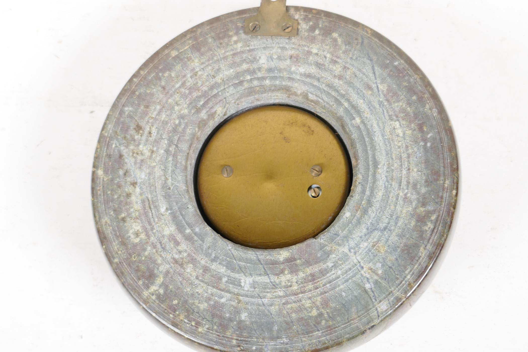 A serpentine cased aneroid barometer, 7" diameter - Image 3 of 3