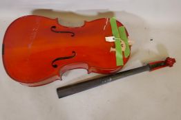 A cello for restoration, no tuning pegs
