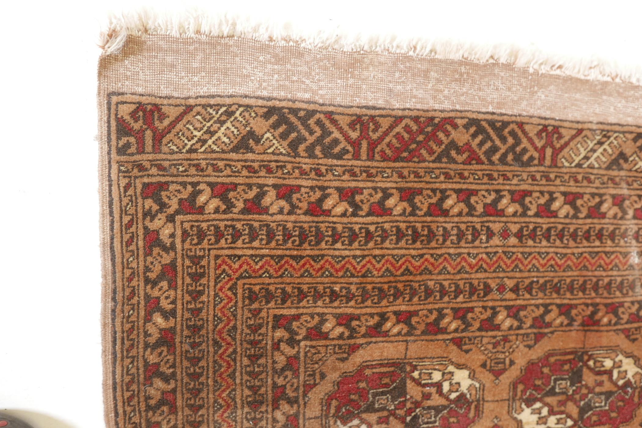 A brown ground Bokhara rug, 33½" x 53" - Image 3 of 4
