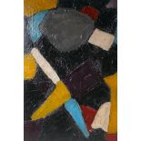 After Serge Poliakoff, abstract, oil on board, 19½" x 25½"