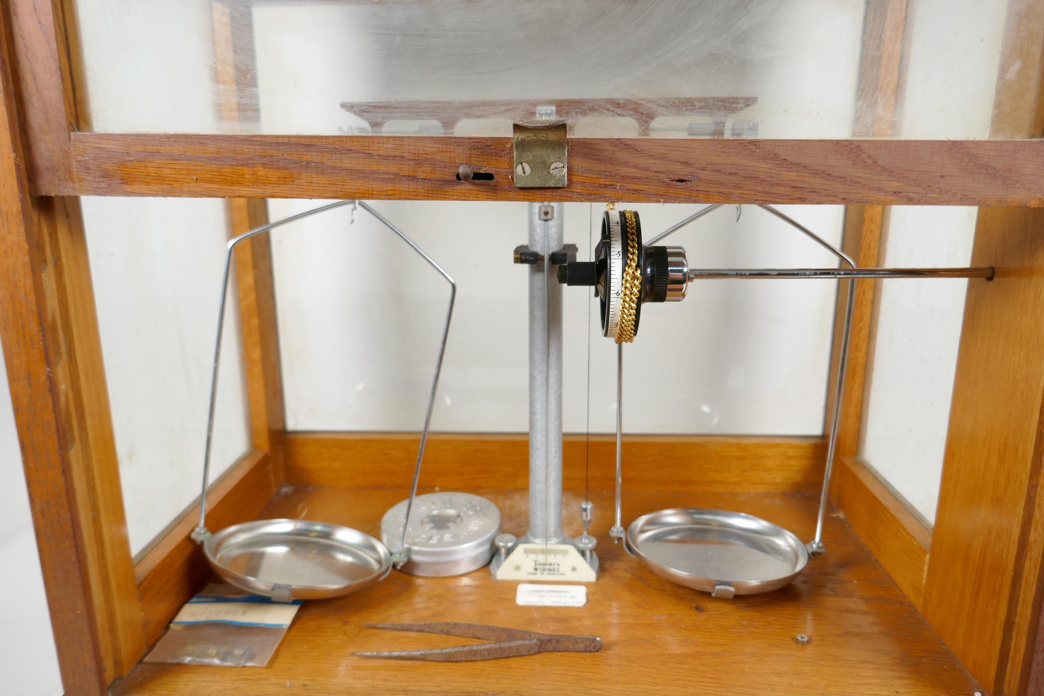 A good set of chemist's scales and weights by Towers of Widnes, together with a cased set of - Image 3 of 5