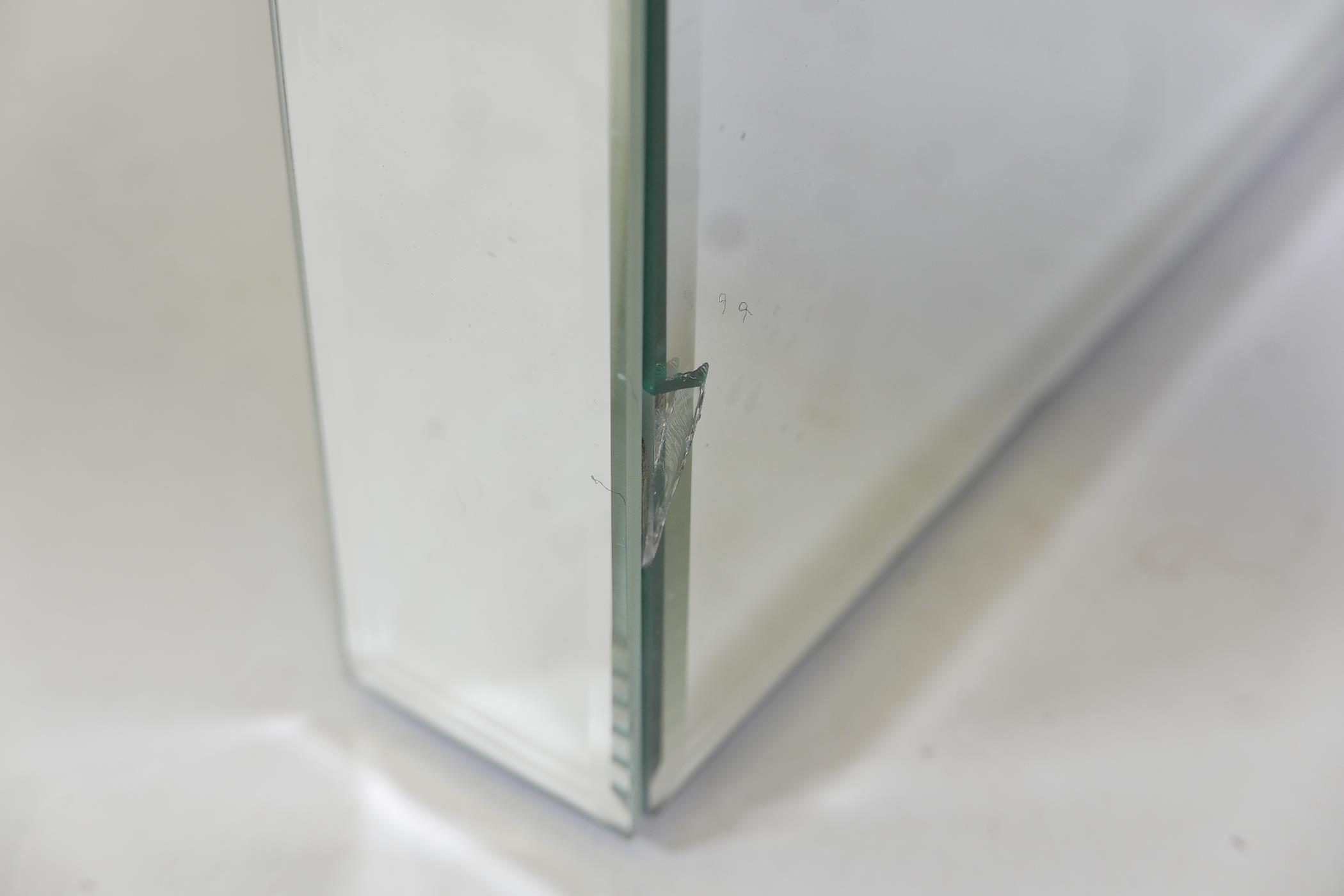 A contemporary mirrored glass single drawer side table, 20" x 13" x 26" - Image 3 of 3