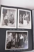 An album of black and white photograph scenes from plays in the 1950s and 60s, many featuring the