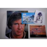 A collection of Star Wars printed items to include a German fold out eight sheet poster for Return