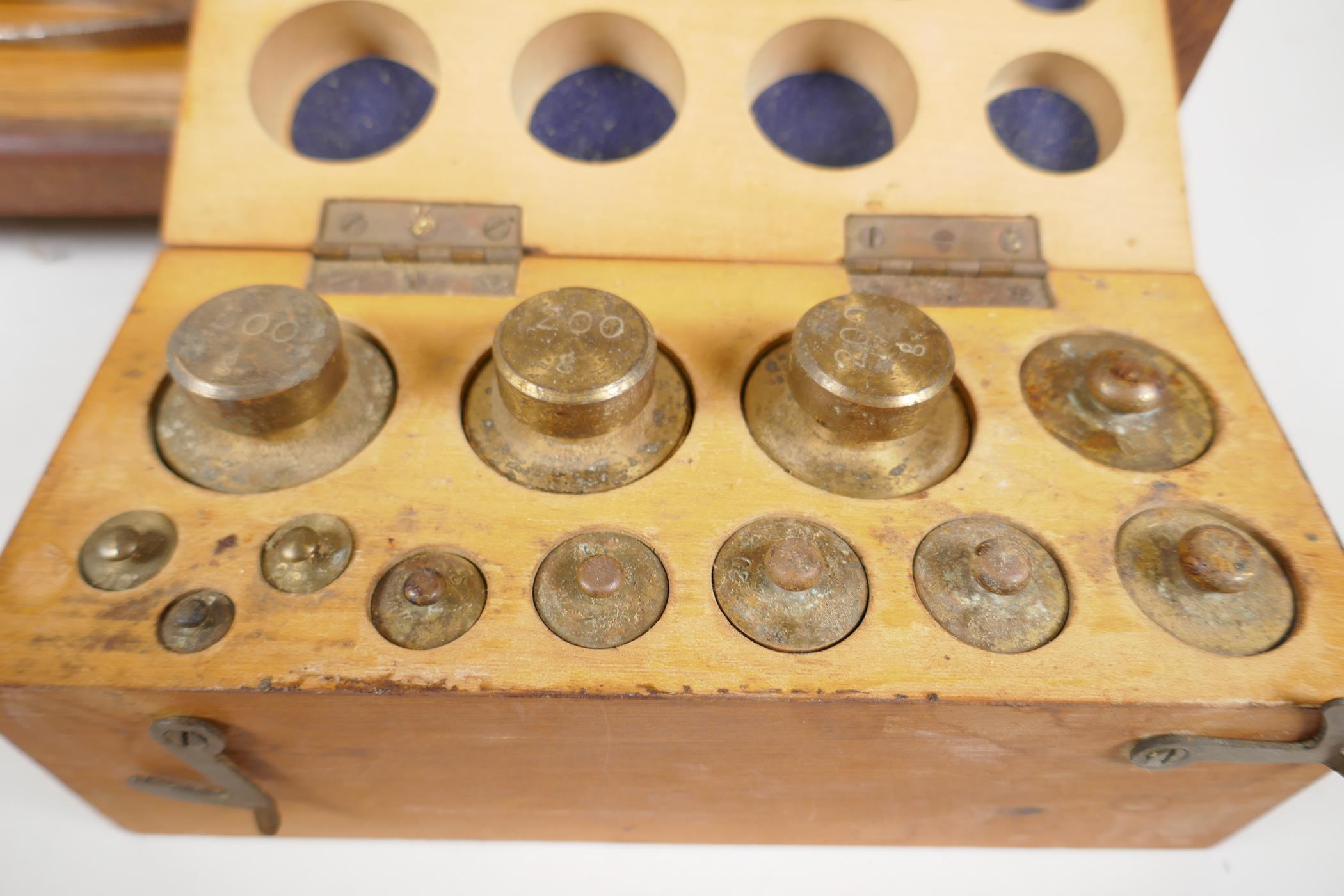 A good set of chemist's scales and weights by Towers of Widnes, together with a cased set of - Image 2 of 5