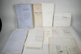 A quantity of C19th and C20th indentures and other legal documents