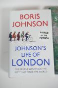Four volumes: Johnson's life of London by Boris Johnson (signed edition), The Secret Garden by