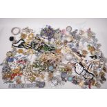 A box of good quality vintage costume jewellery