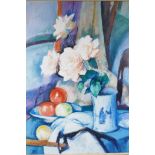 After Samuel Peploe, Scottish colourist, still life of flowers, oil on canvas laid on board, 20" x