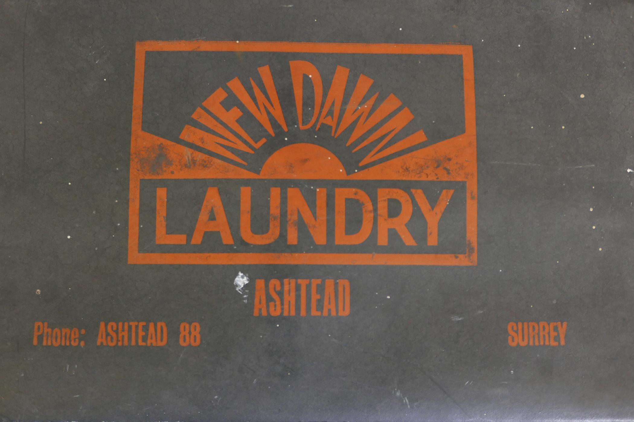 A 'New Dawn' Ashtead Laundry box, of local interest, 24" x 13" - Image 2 of 2