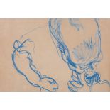 Aaron Jason, pastel sketch of a baby, and another in a similar hand of a female nude in the bath,